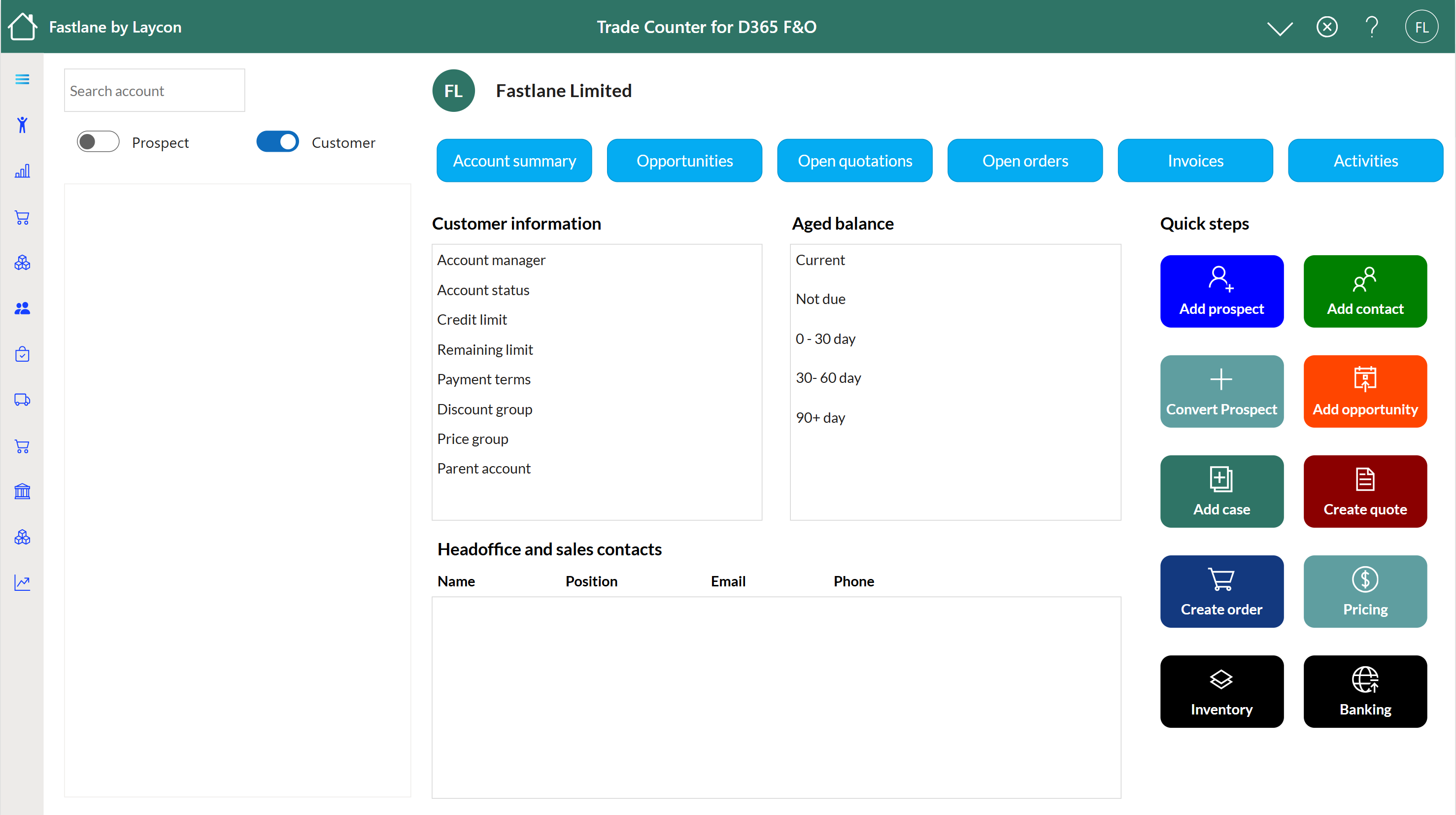 Trade Counter Software for D365 F&O